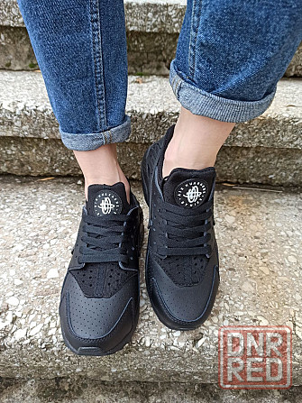 Кроссовки Nike Huarache (Черные), Кросы Найк Хуарачи Черные Донецк - изображение 4