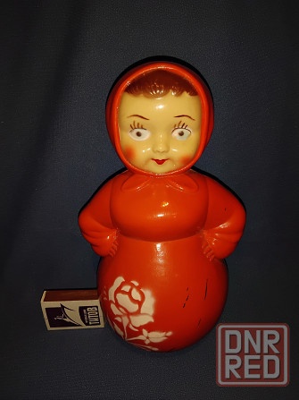 Две неваляшки , ссср , 1960-тые , оранжевая - 218 мм , красная - 145 мм . Макеевка - изображение 5