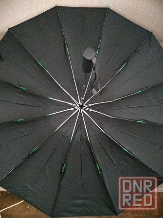 Усиленный автоматический двухслойный зонт, 12 спиц Донецк - изображение 3
