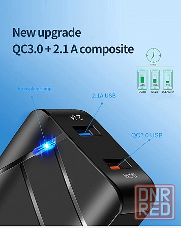 Комплект - кабель Essager USB 3A Type-C - 2 шт. и быстрое зарядное устройство QC 3( цвет белый ) Донецк - изображение 8