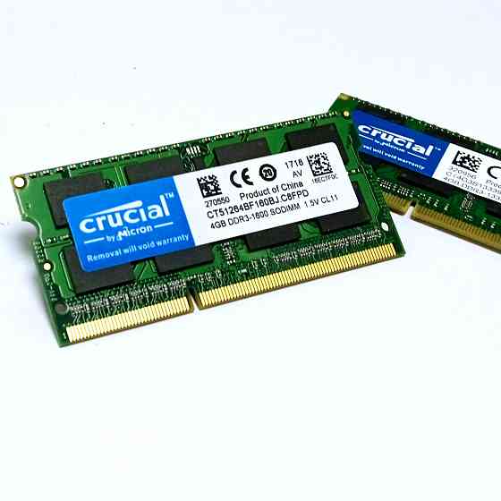 Оперативная память sodimm DDR3 4GB Crucial 1600 MHz Донецк