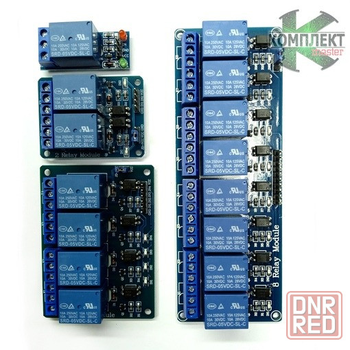Релейный модуль 5V 1 2 4 8 каналов с оптопарой для Arduino Донецк - изображение 1