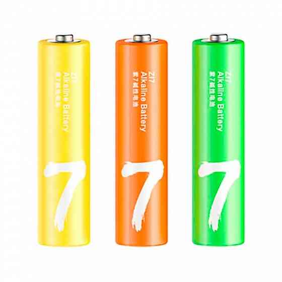 Батарейки Xiaomi ZMI Rainbow ZI5 тип AA 12 шт. + ZI7 тип AAA 12 шт. (цветные) Макеевка