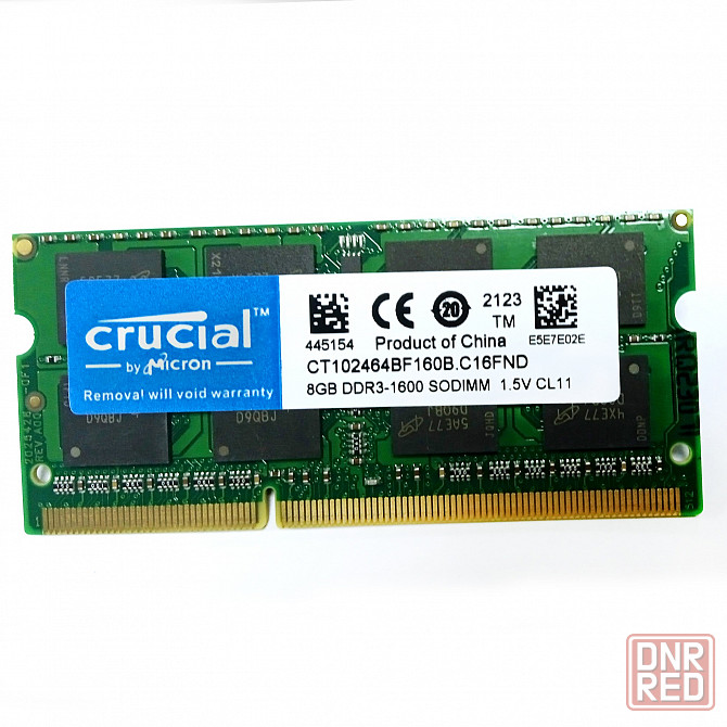 Оперативная память Crucial DDR3 8GB PC3 1600MHz SODIMM 1.5V Донецк - изображение 1