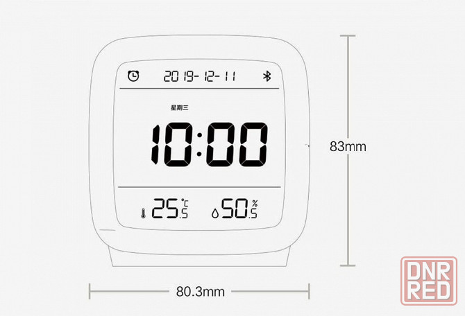 Будильник Xiaomi ClearGrass Bluetooth Thermometer Alarm clock CGD1 (Голубой/Бежевый/Зеленый) Макеевка - изображение 4