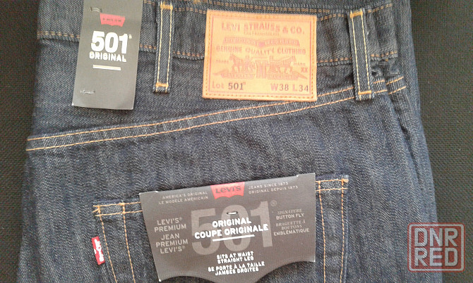 Новые джинсы Levi'S 501 PREMIUM ORIGINAL Размер W38 L34, RU 54. Донецк - изображение 1