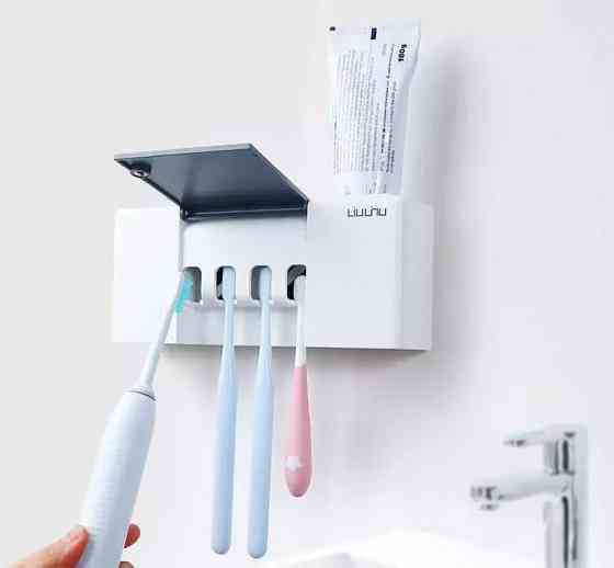 Держатель дезинфицирующий для зубных щеток Xiaomi Liushu Sterilization Toothbrush Holder (белый) Макеевка