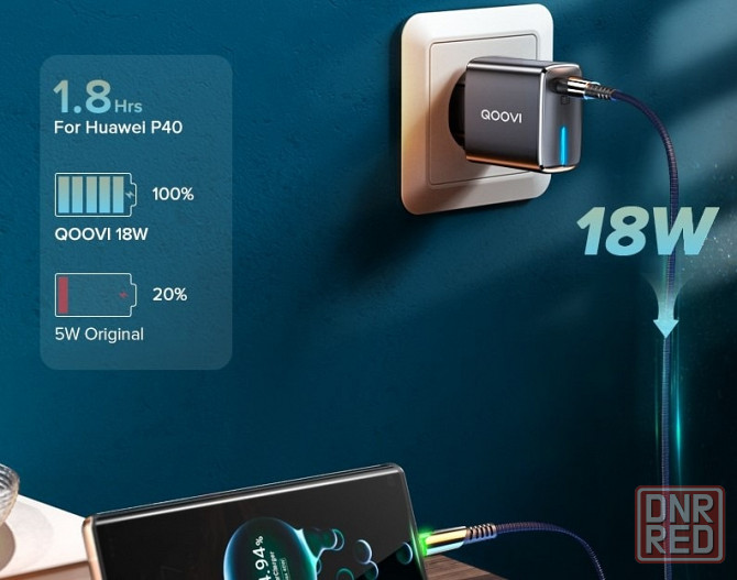 Кабель и быстрое зарядное устройство QC 3 QOOVI Донецк - изображение 7