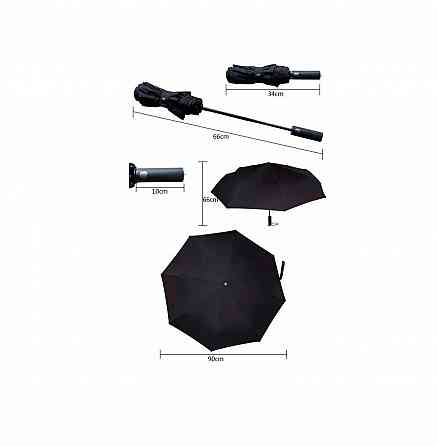 Зонт Xiaomi 90 Points NINETYGO All Purpose Umbrella (черный/серый) Макеевка