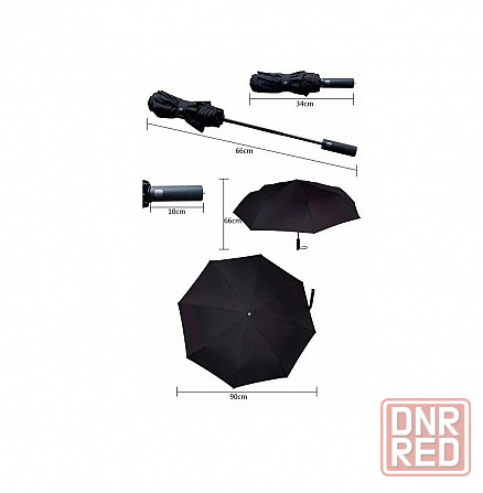 Зонт Xiaomi 90 Points NINETYGO All Purpose Umbrella (черный/серый) Макеевка - изображение 3