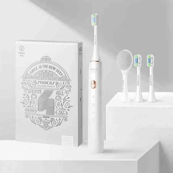 Электрическая ультразвуковая зубная щетка Soocas X3U набор (белый) Макеевка