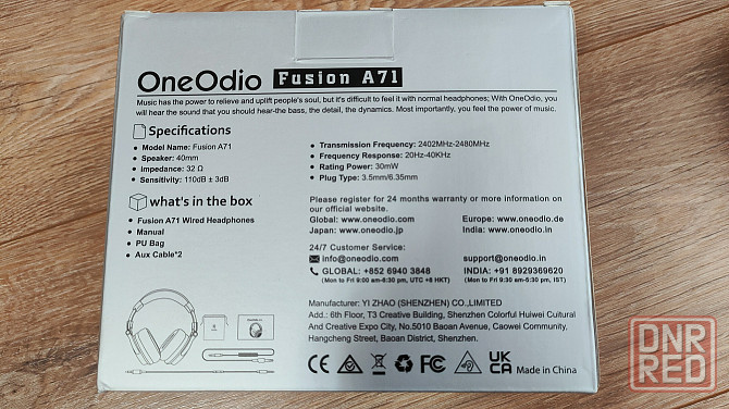 OneOdio A71 Профессиональные наушники проводные студийные с микрофоном Донецк - изображение 8