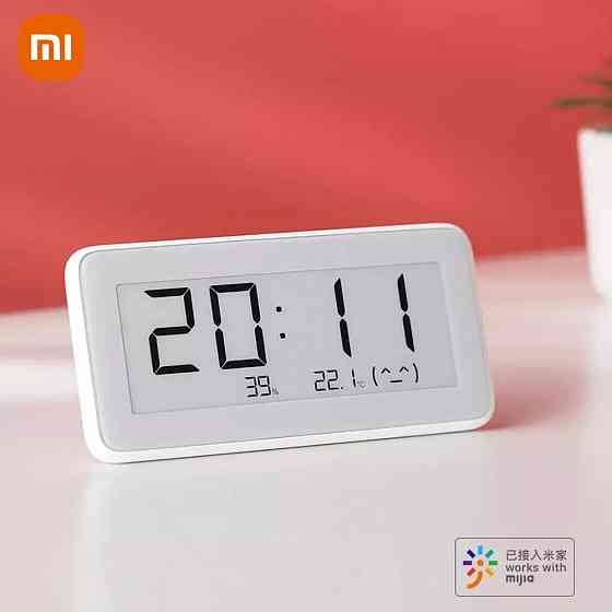 Метеостанция Xiaomi Mijia Temperature And Humidity Electronic Watch Pro LYWSD02MMC, белый Макеевка