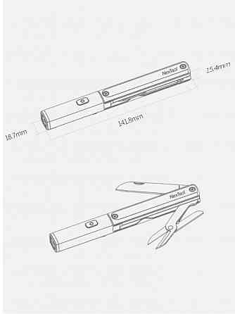Мультитул фонарик-ножницы-нож Nextool N1 (3 в 1) NE20026 Черный Макеевка