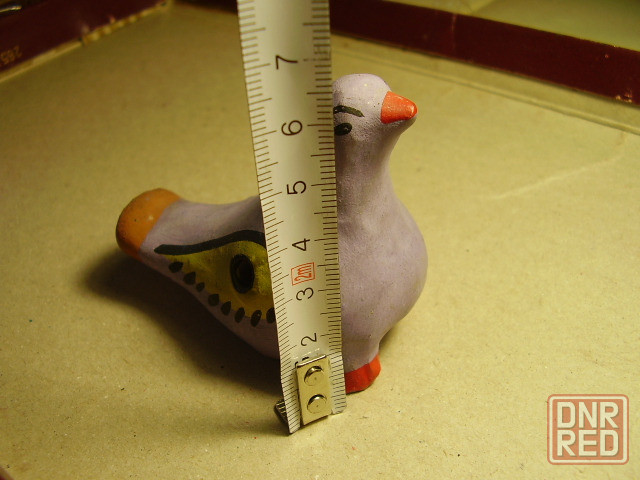 Детская игрушка музыкальная свистулька Птичка с крылышком из глины Донецк - изображение 2