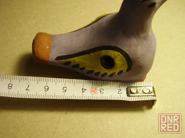 Детская игрушка музыкальная свистулька Птичка с крылышком из глины Донецк - изображение 3