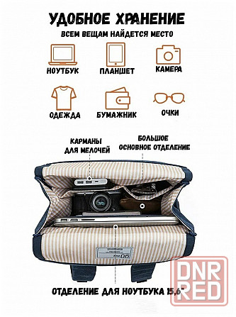 Рюкзак Xiaomi 90 Points NINETYGO Grinder Oxford Casual Backpack (черный) Макеевка - изображение 3