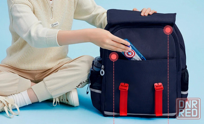 Рюкзак школьный Xiaomi 90 Points NINETYGO GENKI School Backpack (темно-синий) Макеевка - изображение 7