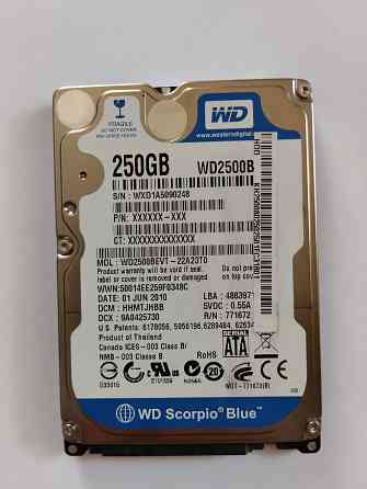 Продам жесткий диск для ноутбука Western Digital на 250 ГБ Донецк