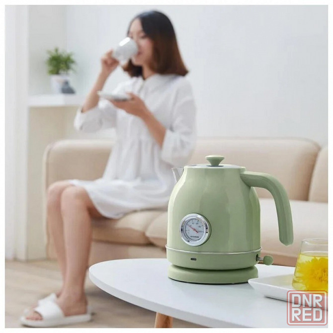 Чайник электрический с датчиком температуры Xiaomi Qcooker Retro Electric Kettle 1.7L Green/White Макеевка - изображение 7