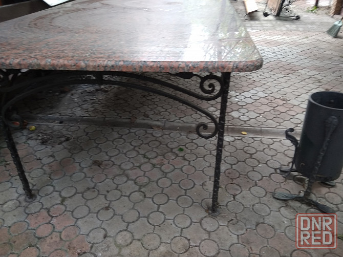 продам 2 стола кованых с натуральными гранитными плитами Донецк - изображение 8
