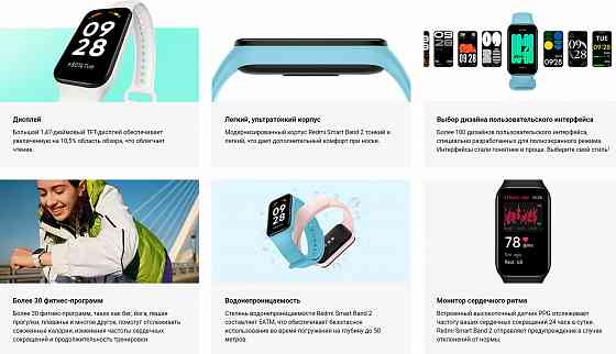 Фитнес-браслет Xiaomi Redmi Smart Band 2 Global (белый) Макеевка