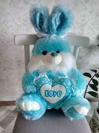 Мягкая игрушка "Заяц с сердцем" (новая 58 см). Донецк
