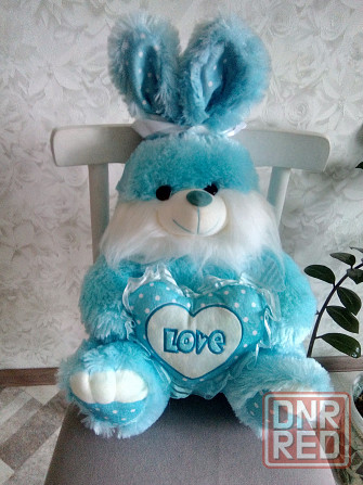 Мягкая игрушка "Заяц с сердцем" (новая 58 см). Донецк - изображение 4