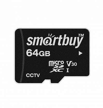 micro SDXC карта памяти Smartbuy 064GB cl10 U3 V30 для видеонаблюдения (с адаптером SD) Макеевка
