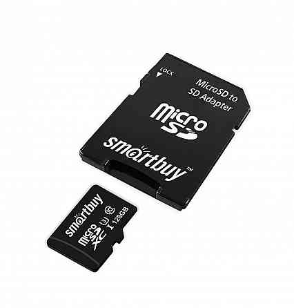 micro SDXC карта памяти Smartbuy 128GB Class10 PRO U3 RW9070 MBs (с адаптером SD) Макеевка