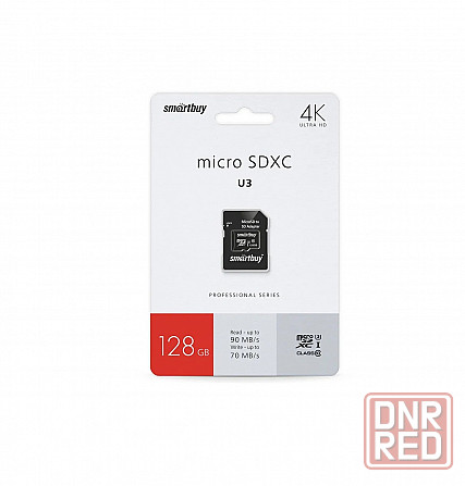 micro SDXC карта памяти Smartbuy 128GB Class10 PRO U3 RW9070 MBs (с адаптером SD) Макеевка - изображение 4