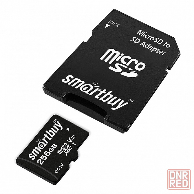 micro SDXC карта памяти Smartbuy 256GB cl10 U3 V30 SB256GBSDCCTV (с адаптером SD) Макеевка - изображение 2