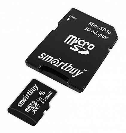micro SDXC карта памяти Smartbuy 256GB Class10 PRO U3 RW9070 MBs SB256GBSDCL103-01 Макеевка