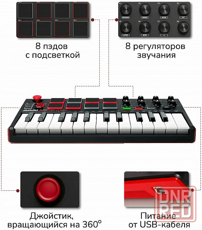 MIDI-клавиатура AKAI MPK mini MK3 Professional, USB-контроллер Донецк - изображение 3