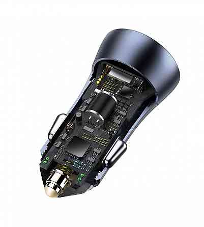 Автомобильное ЗУ Baseus Golden Contactor Pro Dual USB+Type C 40W (CCJD-0G) Серый Макеевка