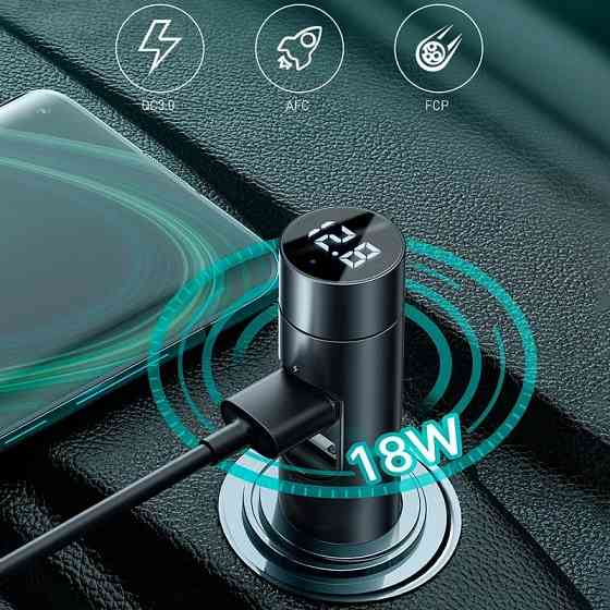 Автомобильное ЗУ с FM-трансмиттером Baseus Energy Column Car Wireless MP3 (CCNLZ-0G) Макеевка
