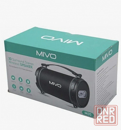 Портативная колонка MIVO M05 (Bluetooth, USB, MicroSD, FM, AUX, Mic) 3D Стерео, 12W Макеевка - изображение 1