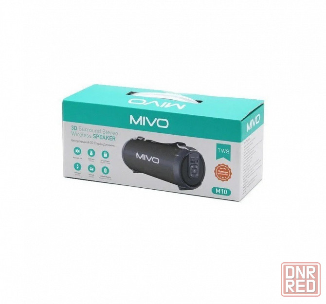 Портативная колонка MIVO M10 (Bluetooth, USB, MicroSD, FM, AUX, Mic) 3D Стерео Динамик 8,5W Макеевка - изображение 1