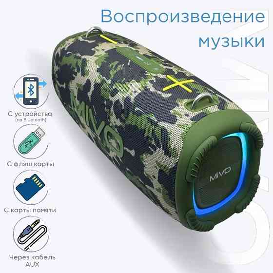 Портативная колонка MIVO M23 (Bluetooth, USB, MicroSD, FM, AUX) 3D Стерео Динамик 100w Макеевка