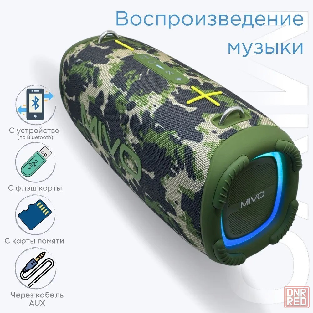 Портативная колонка MIVO M23 (Bluetooth, USB, MicroSD, FM, AUX) 3D Стерео  Динамик 100w - Портативная акустика Макеевка на DNR.RED