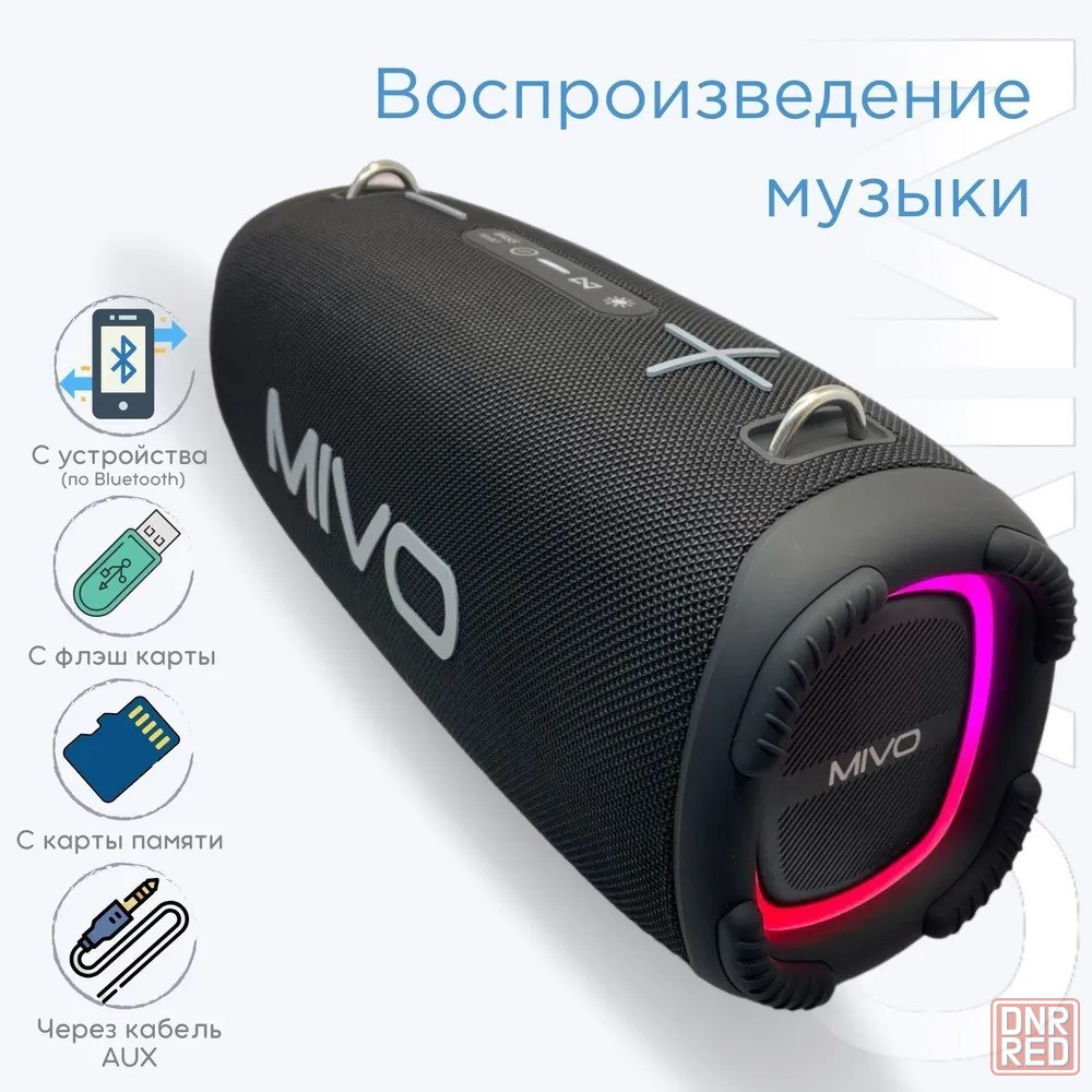 Портативная колонка MIVO M23 (Bluetooth, USB, MicroSD, FM, AUX) 3D Стерео  Динамик 100w - Портативная акустика Макеевка на DNR.RED