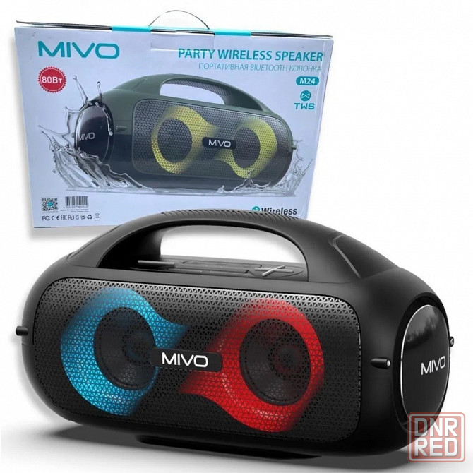Портативная колонка MIVO M24 (Bluetooth, USB, MicroSD, FM, AUX) 3D Стерео Динамик 50w Макеевка - изображение 1
