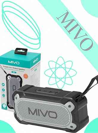 Портативная МИНИ колонка MIVO M36 (Bluetooth V5.0, карта TF и AUX. 1800mAh) водонепроницаемость IPX6 Макеевка