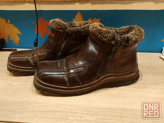 Ботинки мужские зимние б/у натуральная кожа и мех , для работы Донецк - изображение 3
