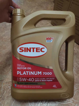 Моторное масло синтетическое Sintec Platinum Sae 5W-40 4 л Донецк
