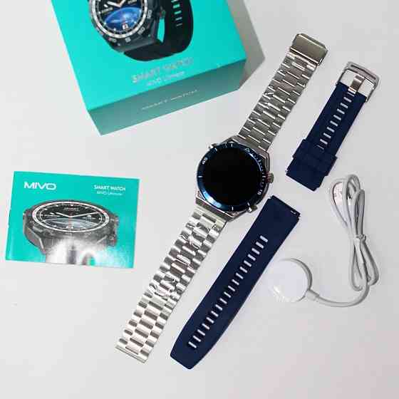 Cмарт часы Mivo Ultimate (1.5" HD IPS, IP68, NFC, ответ по BT) Blue Макеевка