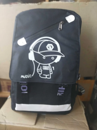 Рюкзак с рисунком светящимся в темноте, USB детский школьный. Мариуполь