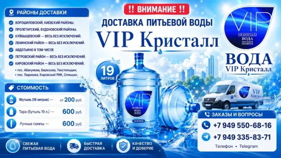 Доставка бутилированной воды Донецк