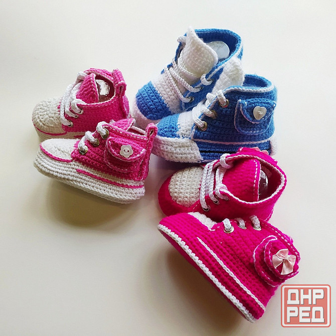 Пинетки для новорожденных ручная работа Донецк - изображение 1