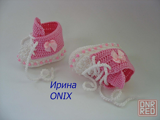 Пинетки для новорожденных ручная работа Донецк - изображение 5